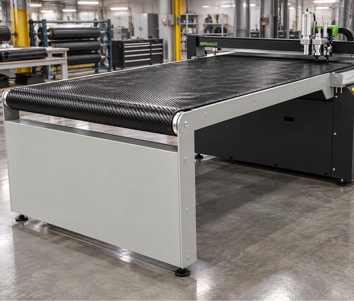 Carbon fiber cutting table and material preparation
