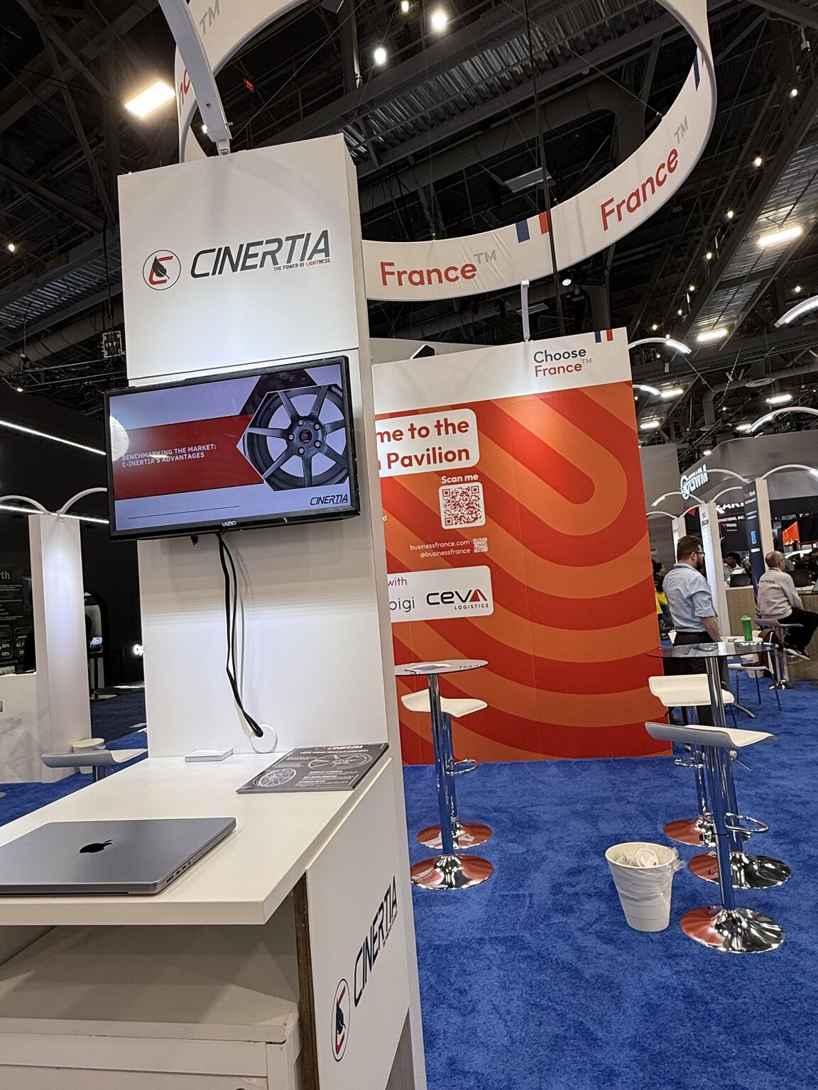 C-INERTIA stand in the French Pavilion at CES 2026.